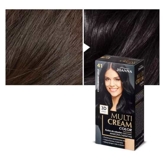 JOANNA MULTI CREAM COLOR ФАРБА ДЛЯ ВОЛОССЯ 41 CZEKOLADOWY BRĄZ