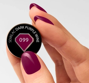 SEMILAC ГІБРИДНИЙ ЛАК УФ DARK PURPLE WINE 099