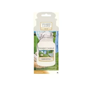 YANKEE CANDLE CAR JAR АРОМАТ ДЛЯ АВТОМОБІЛЯ  CLEAN COTTON