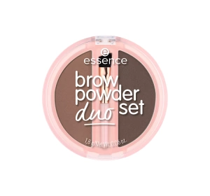 Essence Brow Powder Duo Set набір пудрових тіней для укладки брів з пензликом 02 Medium 1,8 г
