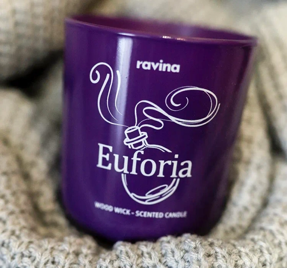 Ravina соевая ароматическая свеча Euforia 175г