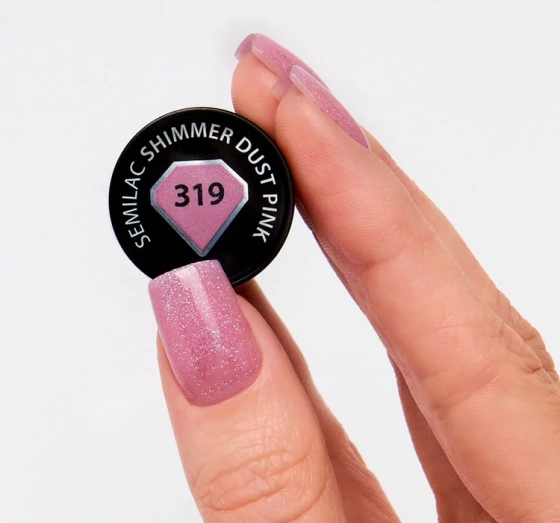 SEMILAC SHIMMER DUST ГЕЛЬ-ЛАК UV 319 SHIMMER DUST PINK 7МЛ