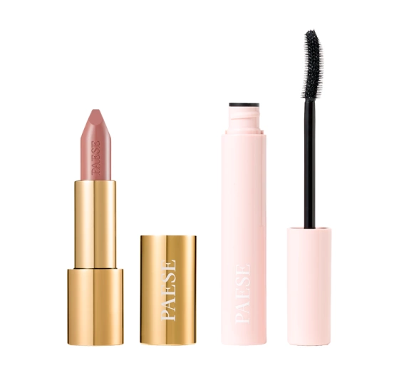 Paese Cheeky Nude Look подарочный набор для макияжа тушь для ресниц Cheeky Mascara 9 мл + помада для губ NUDElightful 400 4,5 г