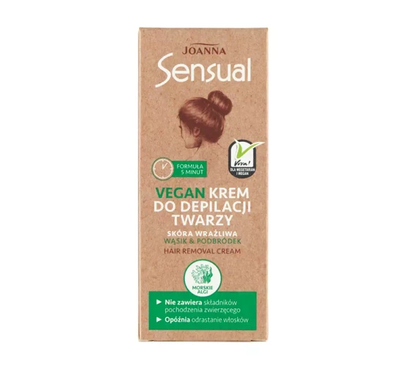 JOANNA SENSUAL VEGAN КРЕМ ДЛЯ ДЕПІЛЯЦІЇ ОБЛИЧЧЯ 20Г