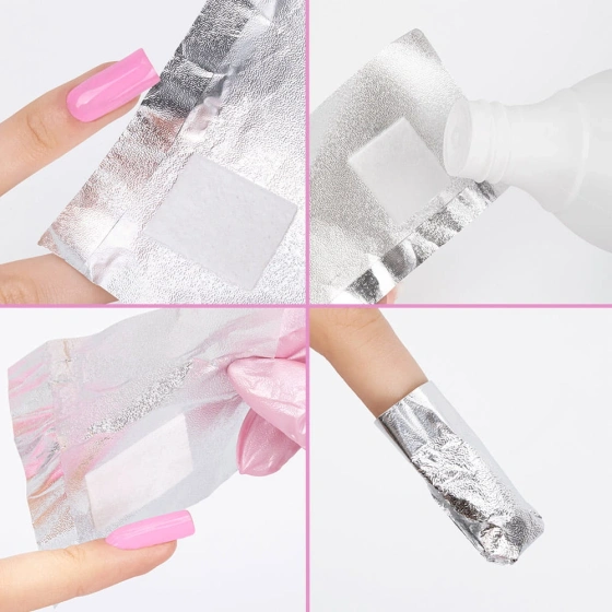 GEL LACK ФОЛЬГА ДЛЯ СНЯТИЯ ГЕЛЬ ЛАКА 100 ШТУК