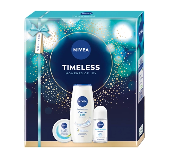Натисніть на картинку, щоб її збільшити NIVEA Timeless набір косметики для догляду за тілом: гель для душу + крем + кульковий антиперспірант