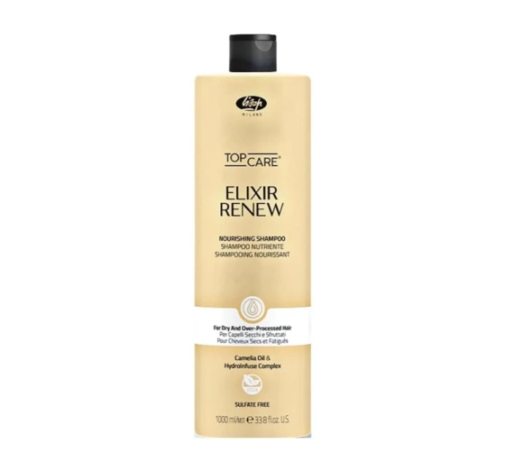 Lisap  Milano Top Care Elixir Renew живильний шампунь для сухого та пошкодженого волосся 1000 мл