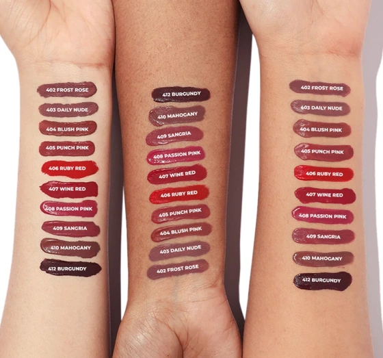 Натисніть на картинку, щоб її збільшити LAMEL COSMETICS POSH MATTE LIQUID LIP STAIN ПОМАДА ДЛЯ ГУБ 406 RUBY RED 4МЛ