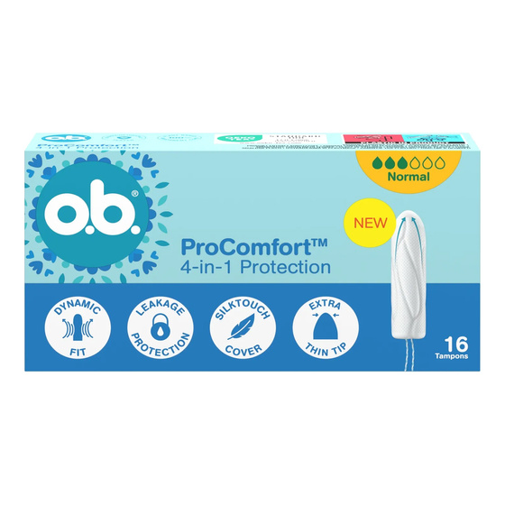 Нажмите на картинку, чтобы ее увеличить O.B. PRO COMFORT ТАМПОНЫ NORMAL 16 ШТУК