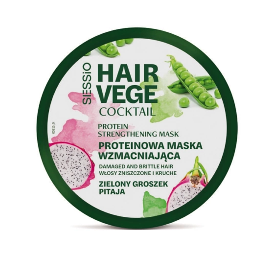 Sessio Hair Vege Cocktail протеиновая укрепляющая маска Зеленый горошек Питая 250 г