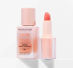 MAKEUP REVOLUTION SKIN SILK SERUM FOUNDATION ТОНАЛЬНИЙ КРЕМ СИРОВАТКА ДЛЯ ОБЛИЧЧЯ F5 23МЛ