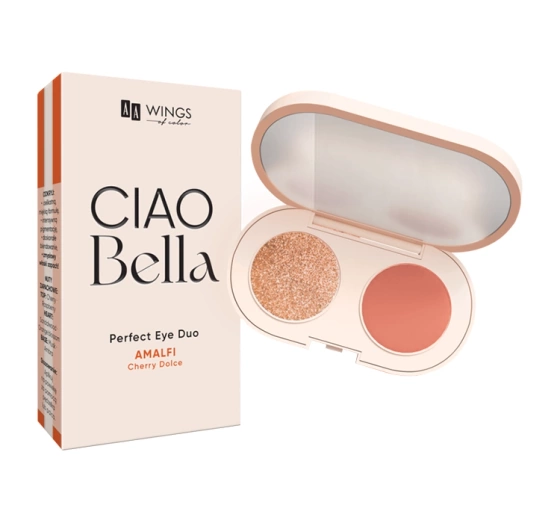 AA CIAO Bella міні-палетка тіней для повік 02 Neo Peach + Opal Sunset 2 x 1.2 г