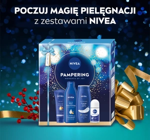 NIVEA Pampering набір косметики для догляду за тілом: гель для душу + молочко для тіла + крем для рук + кульковий антиперспірант