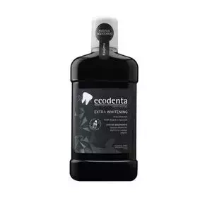 ECODENTA BLACK WHITENING ЧЕРНАЯ ОТБЕЛИВАЮЩАЯ ЖИДКОСТЬ ДЛЯ ПОЛОСКАНИЯ 500МЛ