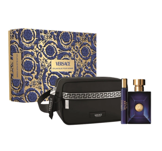 VERSACE DYLAN BLUE POUR HOMME НАБОР ТУАЛЕТНА ВОДА СПРЕЙ 100МЛ + 10МЛ + КОСМЕТИЧКА