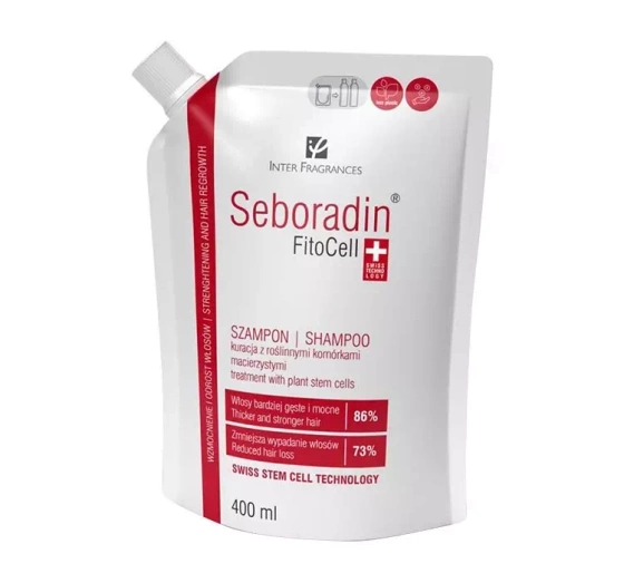 SEBORADIN FITOCELL ШАМПУНЬ С РАСТИТЕЛЬНЫМИ СТВОЛОВЫМИ КЛЕТКАМИ REFILL 400МЛ