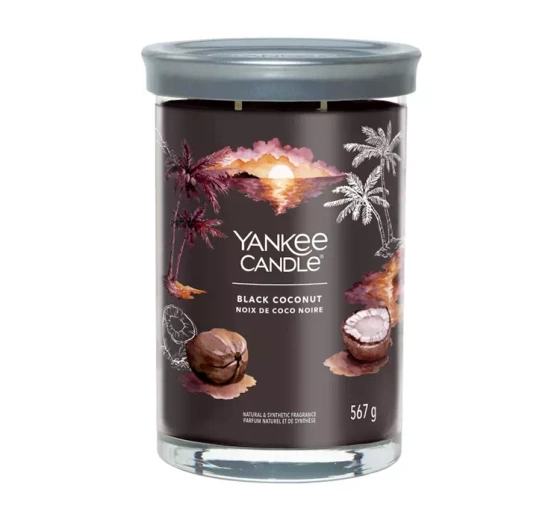 Нажмите на картинку, чтобы ее увеличить YANKEE CANDLE SIGNATURE АРОМАТИЧЕСКАЯ СВЕЧА ТУМБЛЕР BLACK COCONUT 567Г