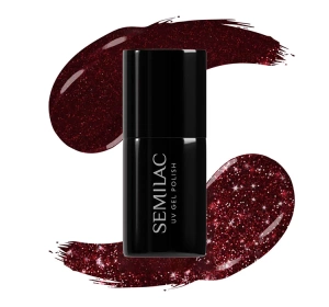 SEMILAC ГЕЛЬ-ЛАК LOVE IS IN THE NAILS 393 SPARKLING BLACK CHERRY 7МЛ