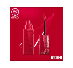 MAYBELLINE SUPERSTAY VINYL INK ВІНІЛОВА ПОМАДА ДЛЯ ГУБ 50 WICKED 4,2МЛ