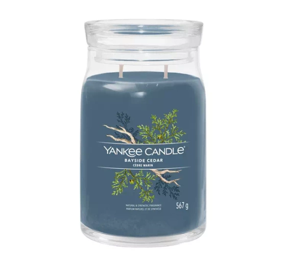 Натисніть на картинку, щоб її збільшити YANKEE CANDLE SIGNATURE АРОМАТИЧНА СВІЧКА BAYSIDE CEDAR 567Г
