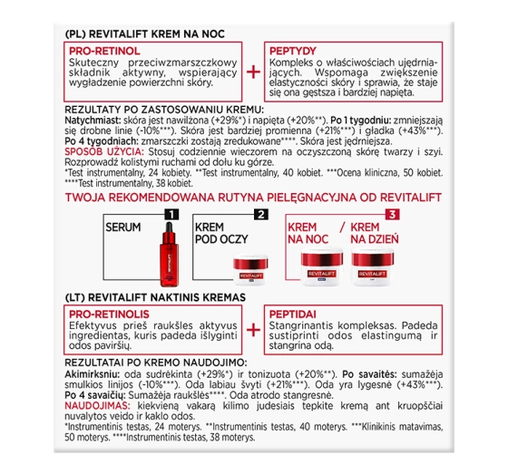 LOREAL REVITALIFT НІЧНИЙ КРЕМ ПРОТИ ЗМОРЩОК 50МЛ