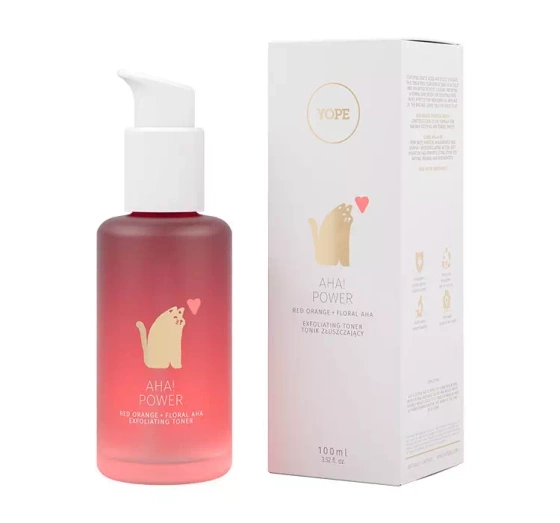YOPE AHA POWER ВІДЛУЩУВАЛЬНИЙ ТОНІК RED ORANGE + FLORAL AHA 100МЛ