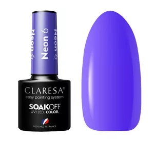 CLARESA SOAK OFF ГЕЛЬ-ЛАК NEON 6 5МЛ
