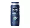 NIVEA MEN FRESH KICK ГЕЛЬ ДЛЯ МЫТЬЯ ТЕЛА, ЛИЦА И ВОЛОС 250МЛ