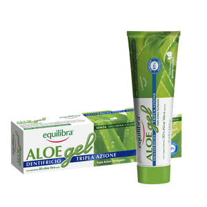 EQUILIBRA ALOE GEL DENTIFRICIO ГЕЛЕВАЯ ЗУБНАЯ ПАСТА ТРОЙНОГО ДЕЙСТВИЯ 75МЛ