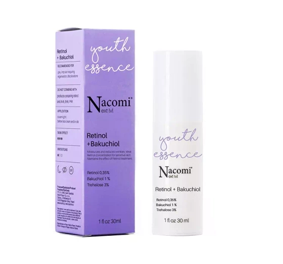 NACOMI NEXT LEVEL YOUTH ESSENCE RETINOL + BAKUCHIOL СЫВОРОТКА ДЛЯ ЛИЦА 30МЛ