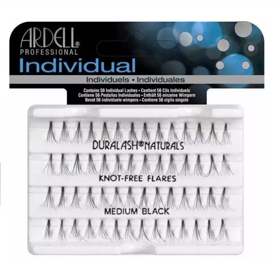 ARDELL INDIVIDUAL ПУЧКИ РЕСНИЦ БЕЗУЗЕЛКОВЫЕ  MEDIUM BLACK 56 ШТУК