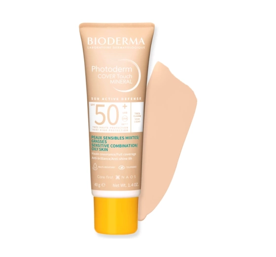 Bioderma Cover Touch Mineral криючий мінеральний тональний засіб з фільтром SPF50+ Very Light 40г