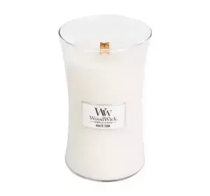 WOODWICK LARGE JAR CANDLE АРОМАТИЧЕСКАЯ СВЕЧА WHITE TEAK 610Г