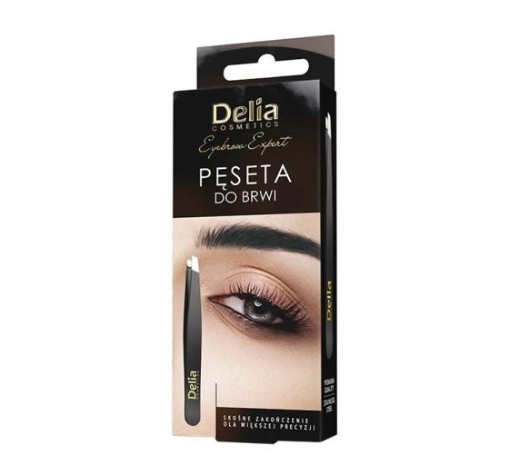 DELIA EYEBROW EXPERT ПИНЦЕТ ДЛЯ БРОВЕЙ СКОШЕННЫЙ