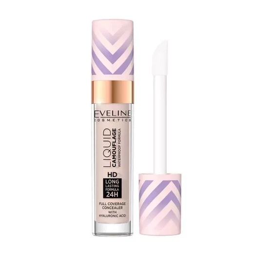 Eveline Cosmetics Liquid Camouflage криючий коректор для обличчя з гіалуроновою кислотою 02 Light Vanilla 7 мл