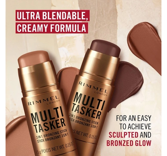 Rimmel Multi Tasker осветляющий бронзер-стик 002 Tan 4,5г