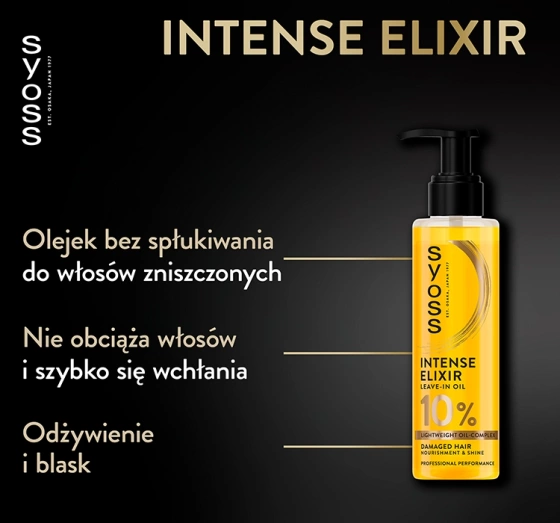SYOSS ABSOLUTE OIL BEAUTY ELIXIR ВЕГАНСКОЕ МАСЛО ДЛЯ ПОВРЕЖДЕННЫХ ВОЛОС 100МЛ