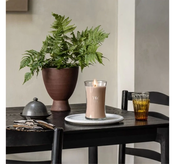 Woodwick Large Jar Candle ароматическая свеча Patchouli Creme 610 г
