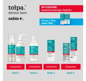 TOŁPA DERMO FACE SEBIO ГЕЛЬ ДЛЯ МИТТЯ ОБЛИЧЧЯ 2 КИСЛОТИ AHA + LHA 195МЛ