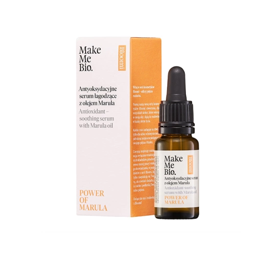 MAKE ME BIO BLOOMI POWER OF MARULA УСПОКАИВАЮЩАЯ АНТИОКСИДАНТНАЯ СЫВОРОТКА С МАСЛОМ МАРУЛЫ 15МЛ