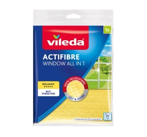 Vileda Actifibre Window All in 1 салфетка для окон из микрофибры 1 штука
