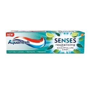 AQUAFRESH SENSES EUKALIPTUS LIME MINT ЗУБНАЯ ПАСТА 75МЛ