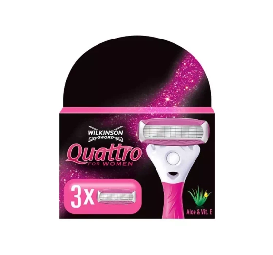 WILKINSON SWORD QUATTRO FOR WOMEN КАРТРИДЖІ ДО БРИТВИ ДЛЯ ЖІНОК 3 ШТУКИ