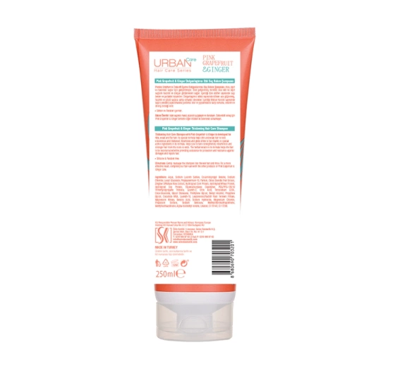 URBAN CARE PINK GRAPEFRUIT&GINGER ШАМПУНЬ ДЛЯ ВОЛОССЯ 250МЛ