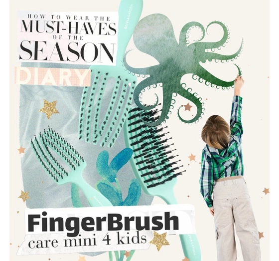 OLIVIA GARDEN FINGERBRUSH CARE MINI KIDS ЩЕТКА ДЛЯ ВОЛОС MINT