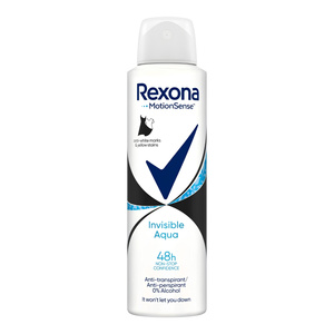 REXONA INVISIBLE AQUA  АНТИПЕРСПІРАНТ-АЕРОЗОЛЬ ДЛЯ ЖІНОК 150МЛ
