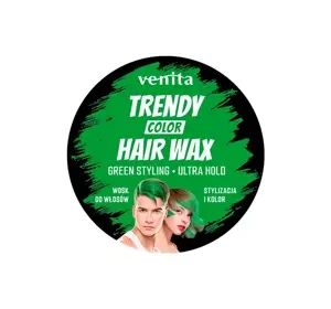 VENITA TRENDY COLOR HAIR WAX ТОНИРУЮЩИЙ ВОСК ДЛЯ УКЛАДКИ ВОЛОС GREEN 75Г