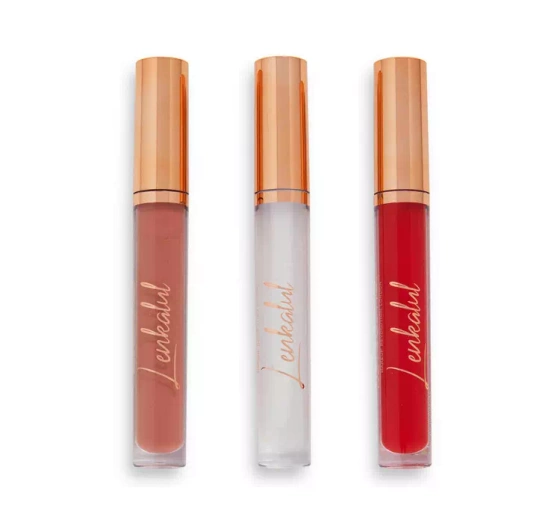 MAKEUP REVOLUTION X LENKALUL LIP GLOSS SET БЛИСКИ ДЛЯ ГУБ 3x3МЛ
