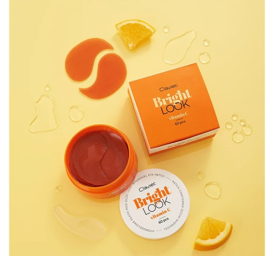 CLAVIER BRIGHT LOOK ГІДРОГЕЛЕВІ ПАТЧІ ПІД ОЧІ VITAMIN C 60 ШТ