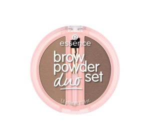 Essence Brow Powder Duo Set набір пудрових тіней для укладки брів з пензликом 01 Light 1,8 г